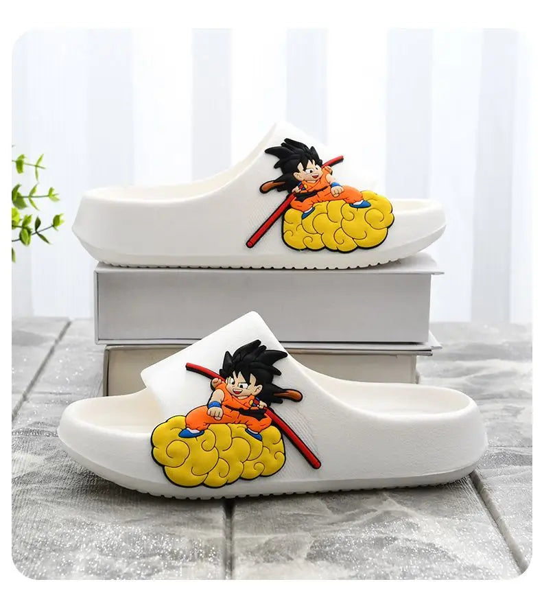 Dragon Ball Goku Kids' Sandals - Cool Creative Personalized Anime Cartoon Pattern - Lightweight, Soft Soled, Anti-Slip Indoor Footwear