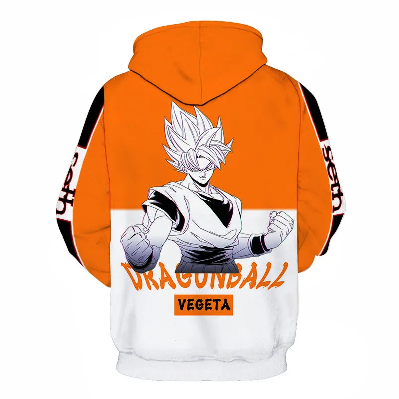 Autumn New Dragon Ball Goku 3D Printed Sweater - Loose, Comfortable Hooded Pullover - Available in Large Sizes