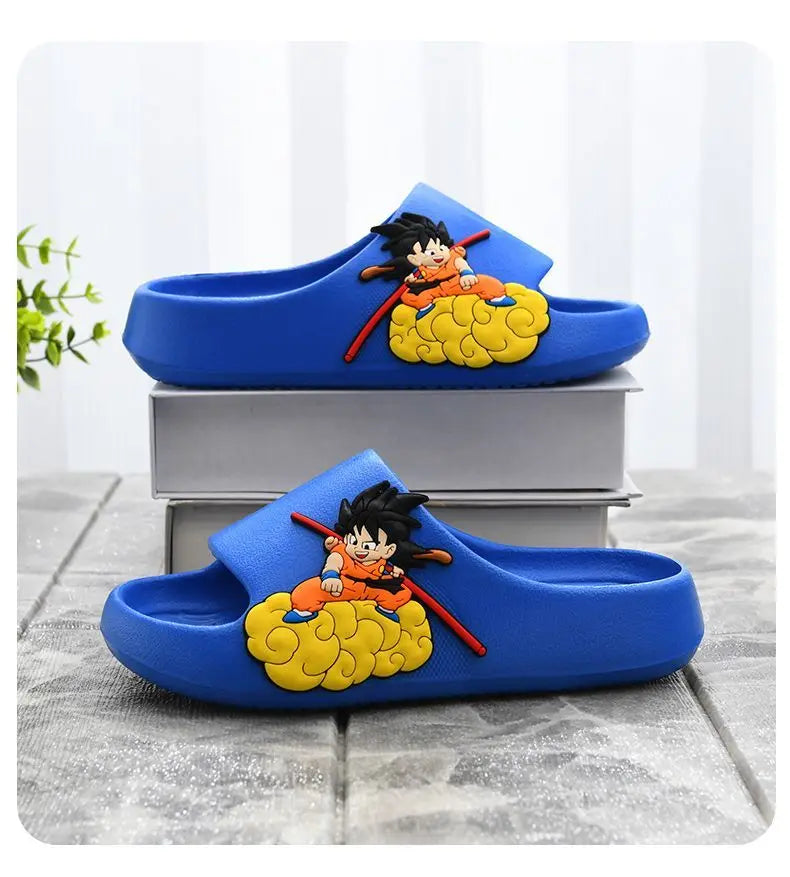 Dragon Ball Goku Kids' Sandals - Cool Creative Personalized Anime Cartoon Pattern - Lightweight, Soft Soled, Anti-Slip Indoor Footwear