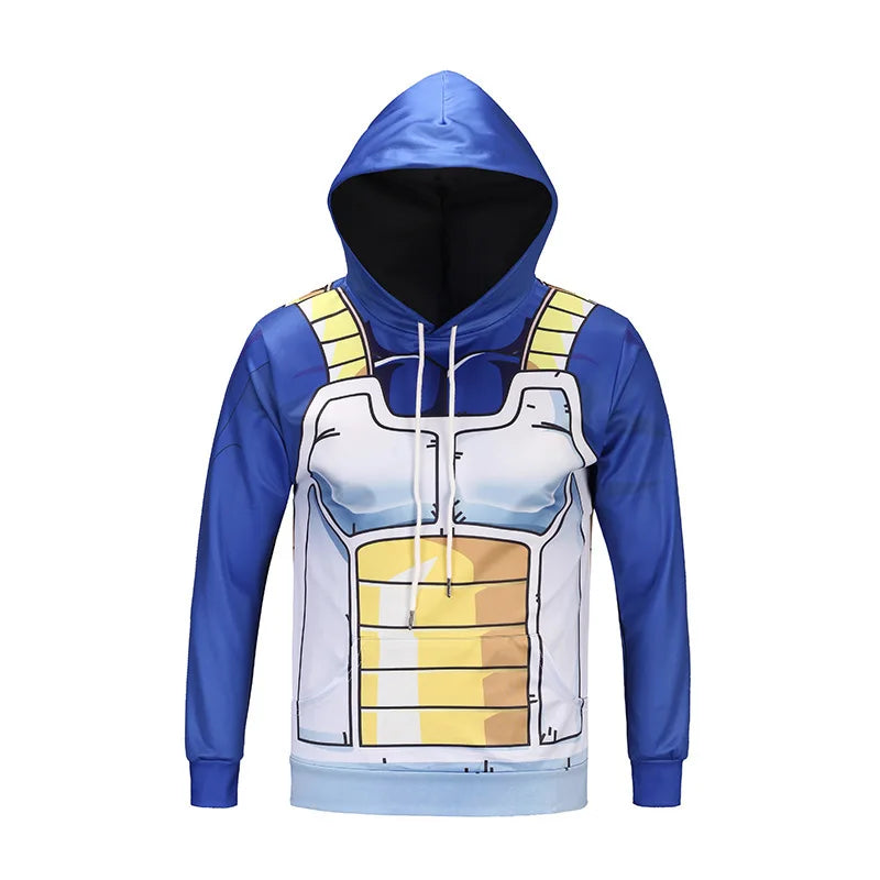 Autumn New Dragon Ball Goku 3D Printed Sweater - Loose, Comfortable Hooded Pullover - Available in Large Sizes