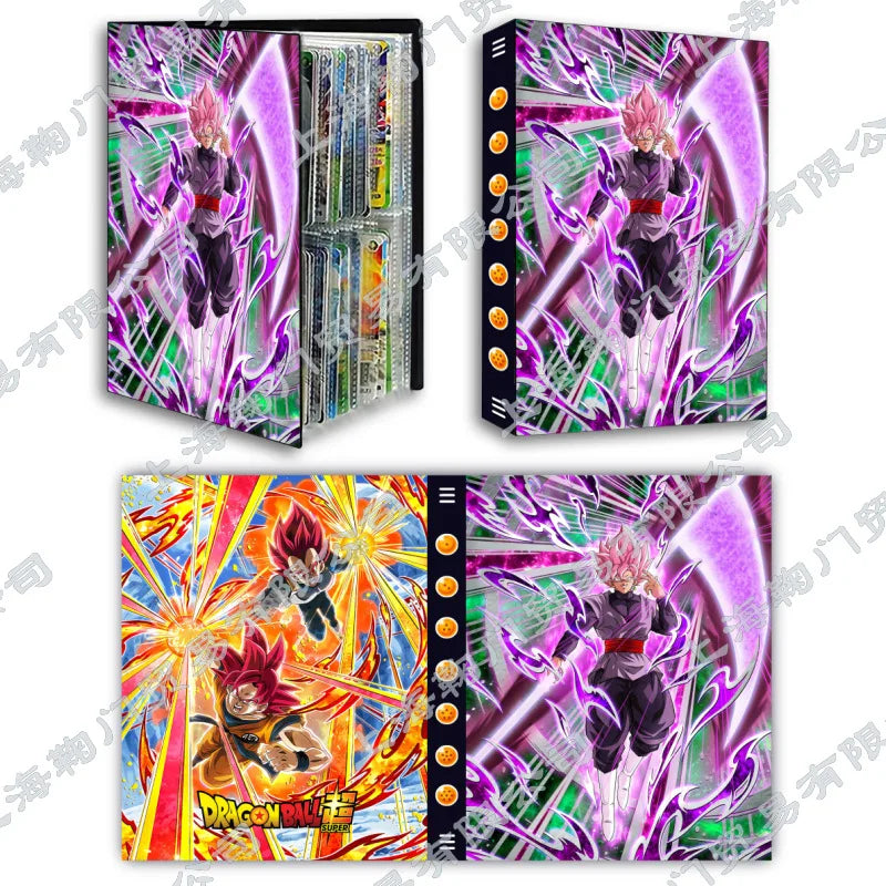 Cartoon Anime Dragon Ball Card Storage Set - Features Son Goku & Vegeta IV - Suitable for PTCG, TCG, OCG, MTG Table Games - Includes Card Book & Protective Bag