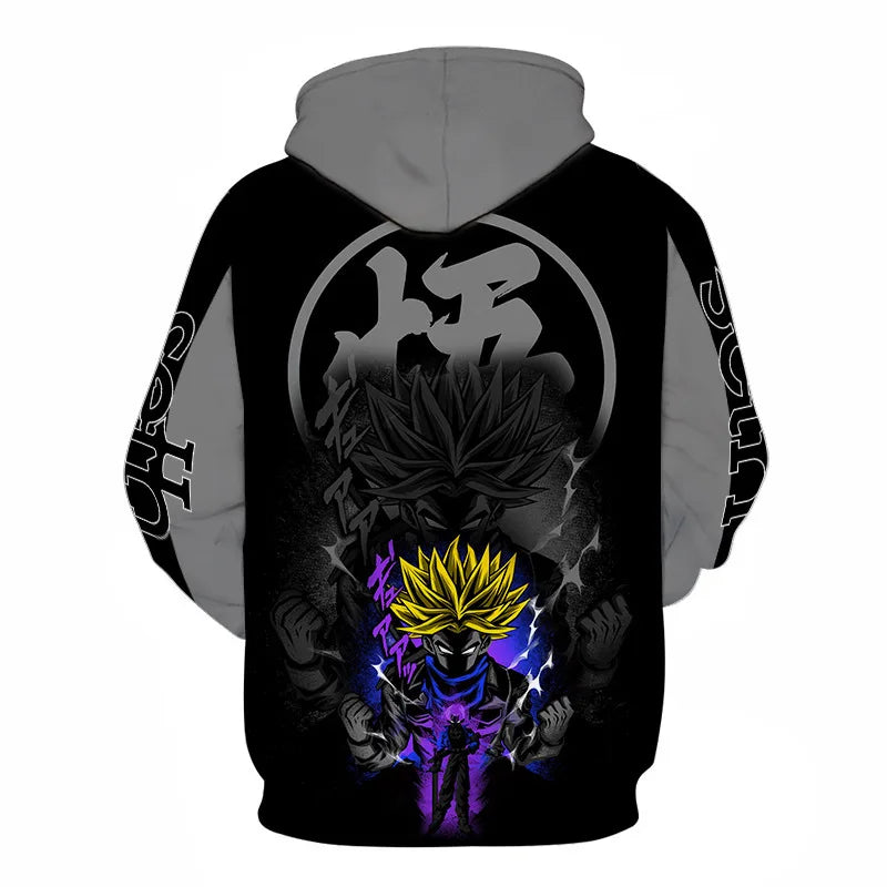 Autumn New Dragon Ball Goku 3D Printed Sweater - Loose, Comfortable Hooded Pullover - Available in Large Sizes