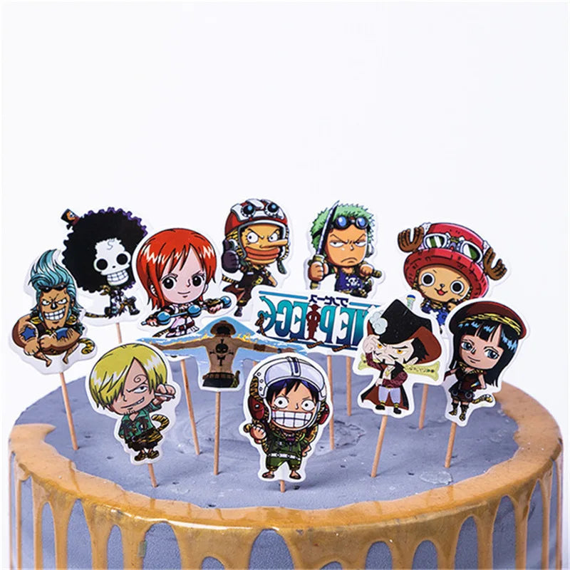 One Piece Birthday Party Supplies - Luffy & Zoro Themed Decorations - Complete Disposable Tableware Set with Tablecloth, Cups, Plates, Balloons