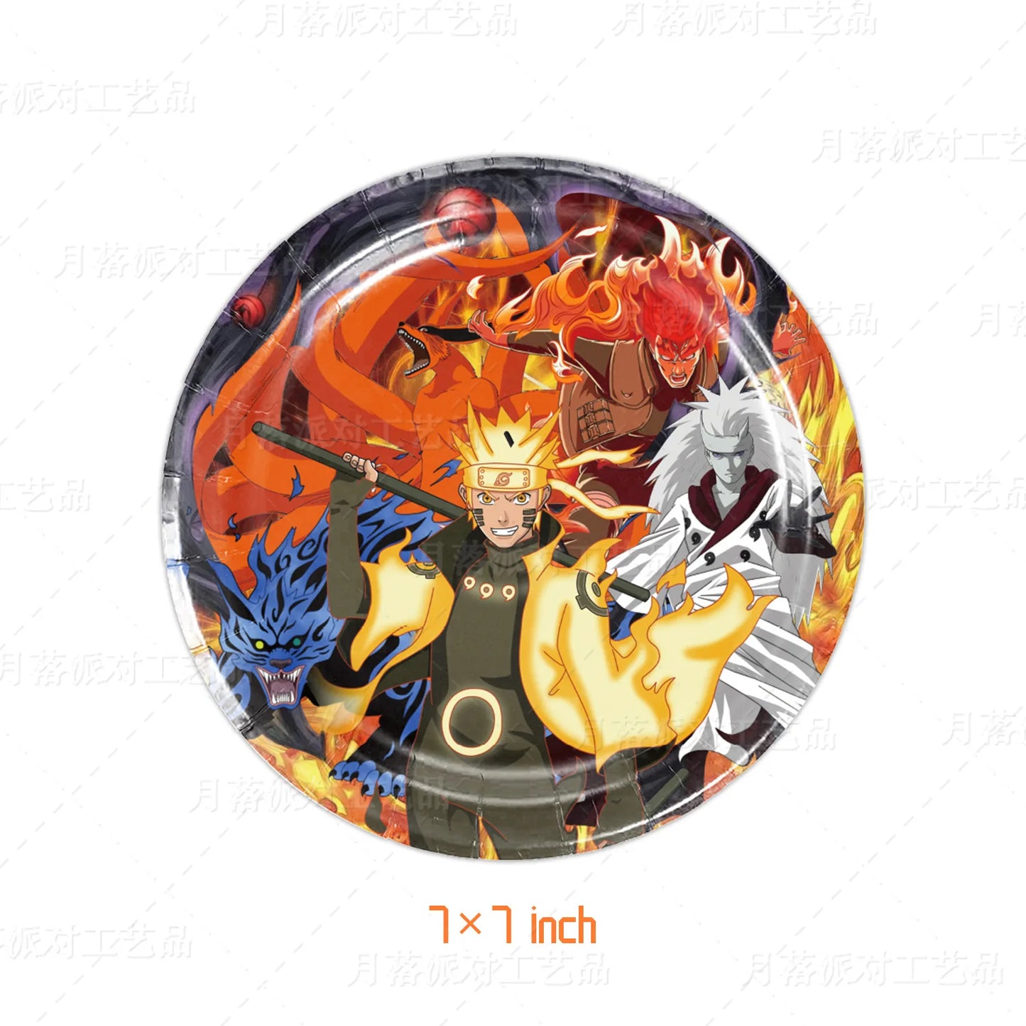 Naruto Series Anime Party Supplies - Children's Birthday Paper Tableware Set - Includes Plates, Cups, Napkins - Ideal for Baby Shower & Birthday Decorations