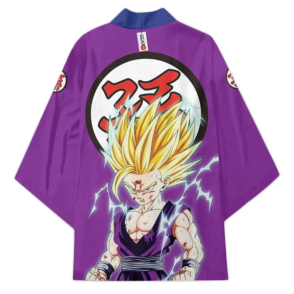 Dragon Ball Son Goku Cosplay Kimono - Casual Cape for Adults & Kids - Kakarotto Print Thin Robe - Perfect Anime Clothing Gift