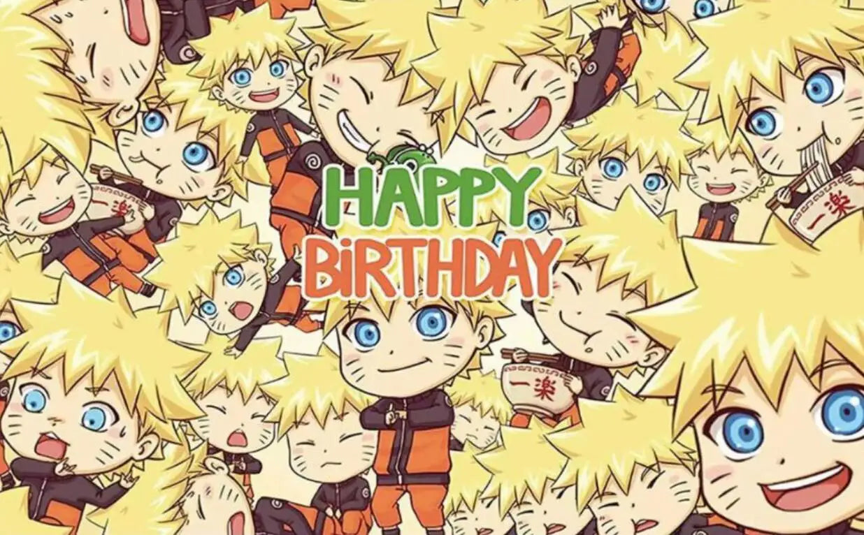 Naruto-Themed Birthday Party Kit - Custom Disposable Tableware, Banner & Studio Props - Perfect for Anime-Themed Celebrations & Baby Showers