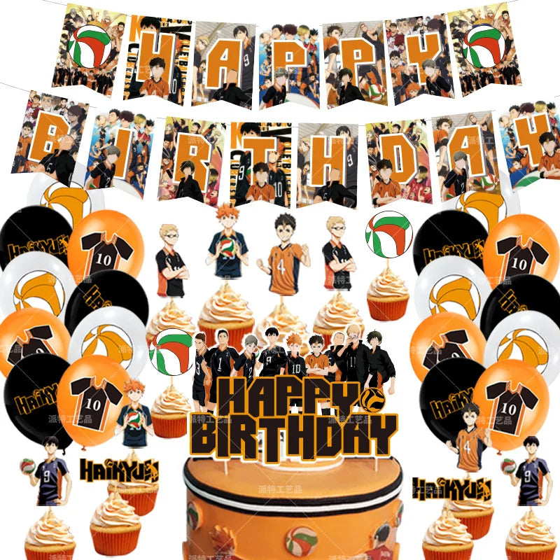 My Hero Academia Party Supplies Set - Includes Balloons, Flags, Cake Toppers - Birthday & Baby Shower Decorations - Kid-Friendly Anime Air Globos