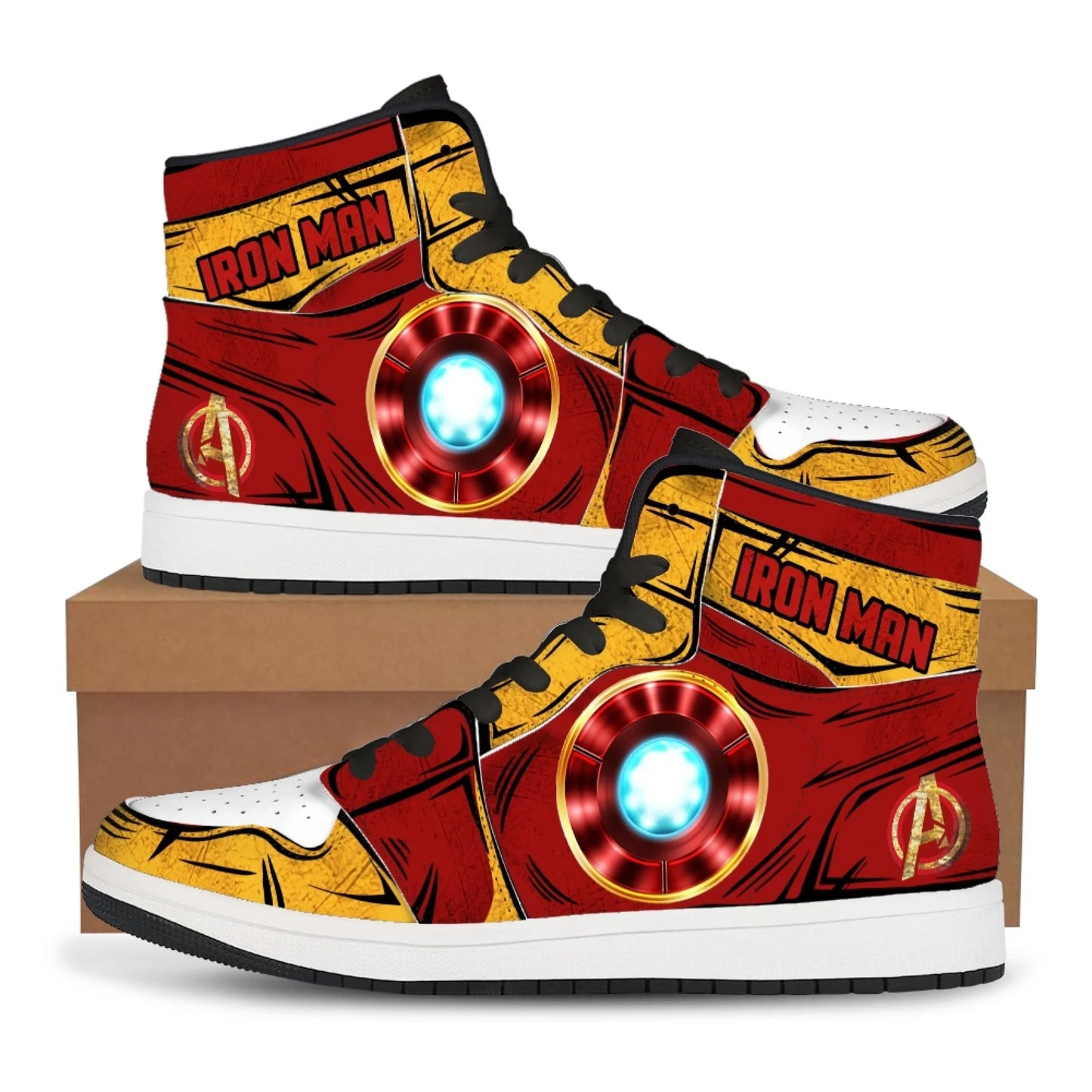 New Marvel High-Top Sneakers - Casual & Basketball Shoes for Men - Comfortable Flat Design with Vibrant Cartoon Printing - Perfect Birthday Gift