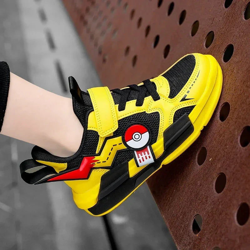 Pokemon Pikachu Kids Casual Sneakers - Cartoon Sports Shoes for Boys & Girls - Breathable, Lightweight Running Shoes