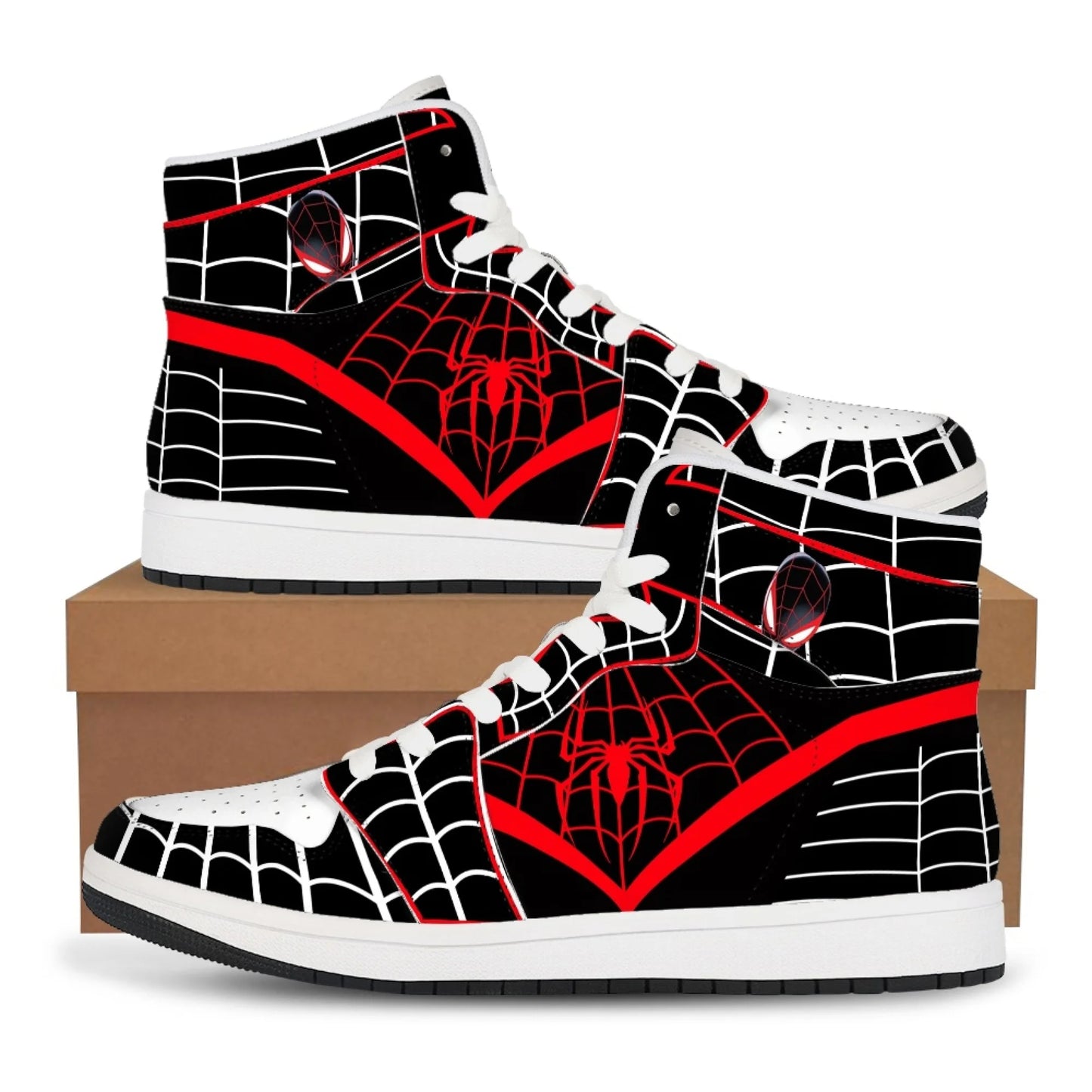 New Marvel High-Top Sneakers - Casual & Basketball Shoes for Men - Comfortable Flat Design with Vibrant Cartoon Printing - Perfect Birthday Gift