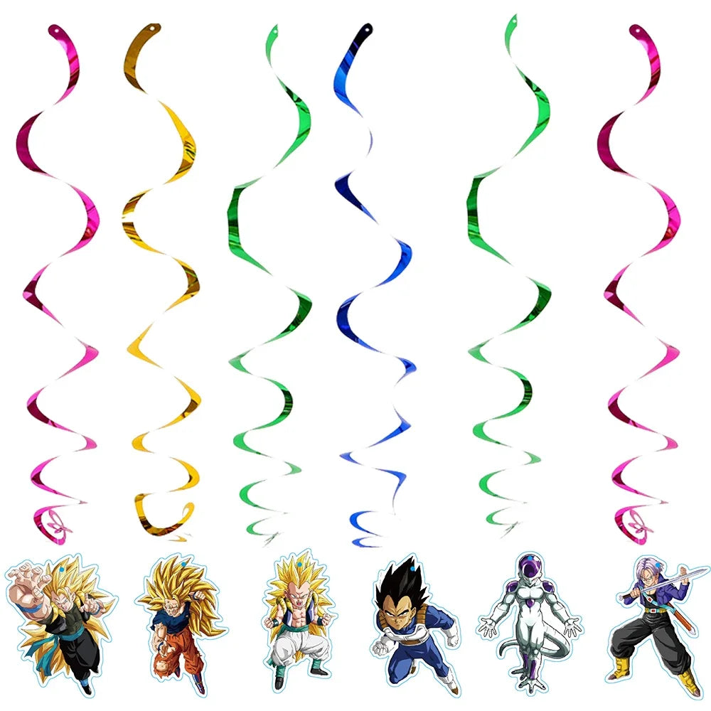 Goku Dragon Ball Theme Party Supplies - Monkey King Birthday Decorations Set - Includes Tableware, Tablecloth, Plates, Balloons & Baby Shower Toy Gifts