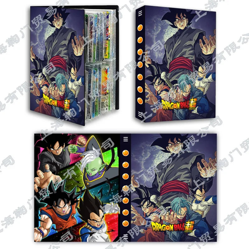 Cartoon Anime Dragon Ball Card Storage Set - Features Son Goku & Vegeta IV - Suitable for PTCG, TCG, OCG, MTG Table Games - Includes Card Book & Protective Bag