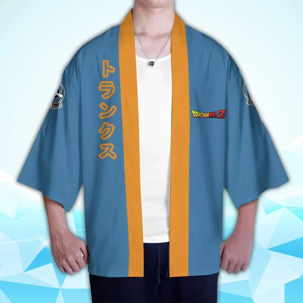 Dragon Ball Son Goku Cosplay Kimono - Casual Cape for Adults & Kids - Kakarotto Print Thin Robe - Perfect Anime Clothing Gift