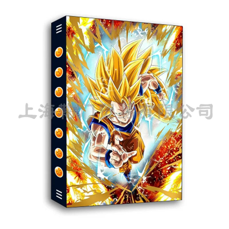 Cartoon Anime Dragon Ball Card Storage Set - Features Son Goku & Vegeta IV - Suitable for PTCG, TCG, OCG, MTG Table Games - Includes Card Book & Protective Bag