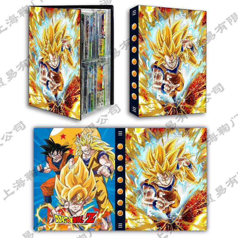 Cartoon Anime Dragon Ball Card Storage Set - Features Son Goku & Vegeta IV - Suitable for PTCG, TCG, OCG, MTG Table Games - Includes Card Book & Protective Bag