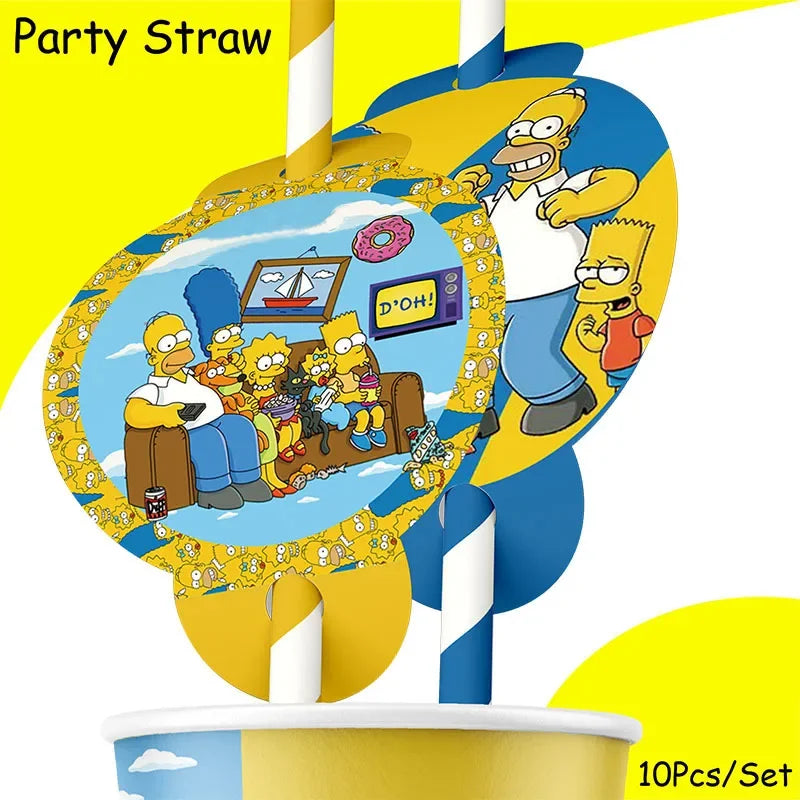 Disney The Simpsons Party Supplies Set - Kids' Birthday & Baby Shower Decorations - Includes Cups, Plates, Napkins - Perfect for Boys & Girls