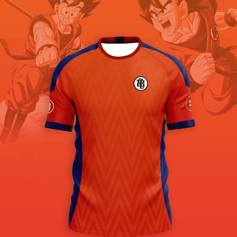 Boys' Dragon Ball Graphic T-Shirt - Casual Slim Fit Tee for Summer Outdoor Activities - Slightly Stretch, Breathable Fabric