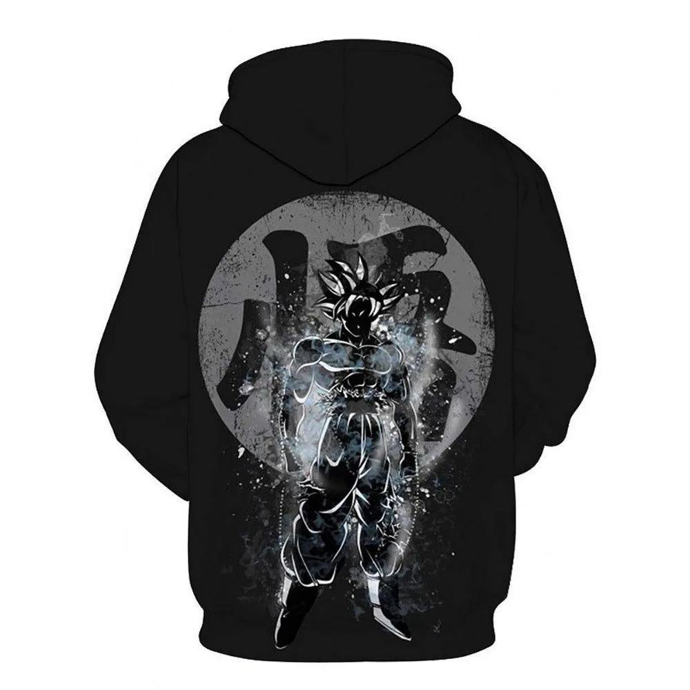 Autumn New Dragon Ball Goku 3D Printed Sweater - Loose, Comfortable Hooded Pullover - Available in Large Sizes