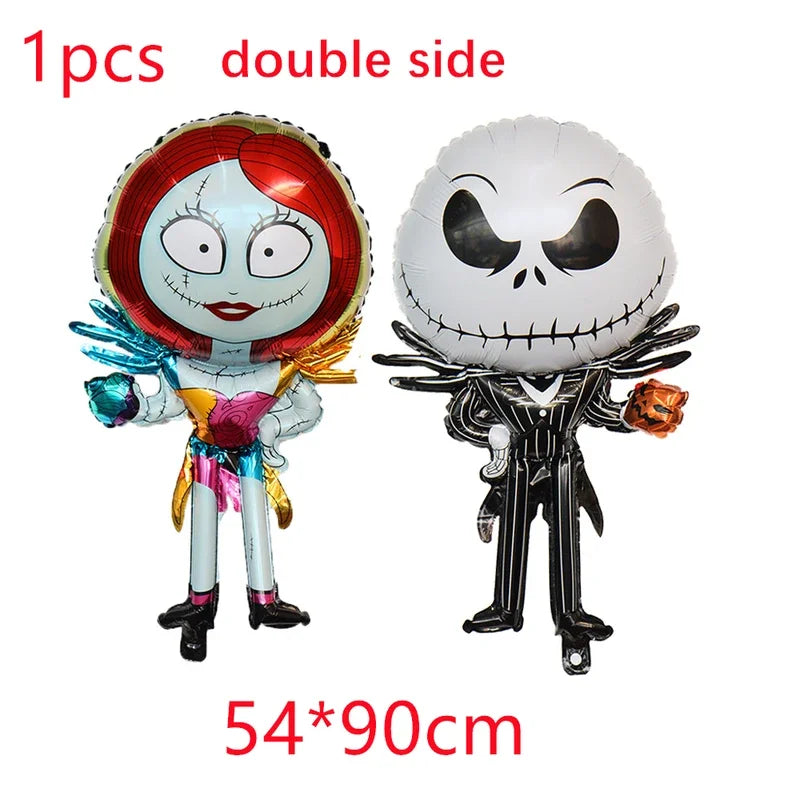 The Nightmare Before Christmas Party Supplies - Jack Skellington Theme Birthday Decorations - Includes Balloons, Banner, Tableware & Halloween Toys