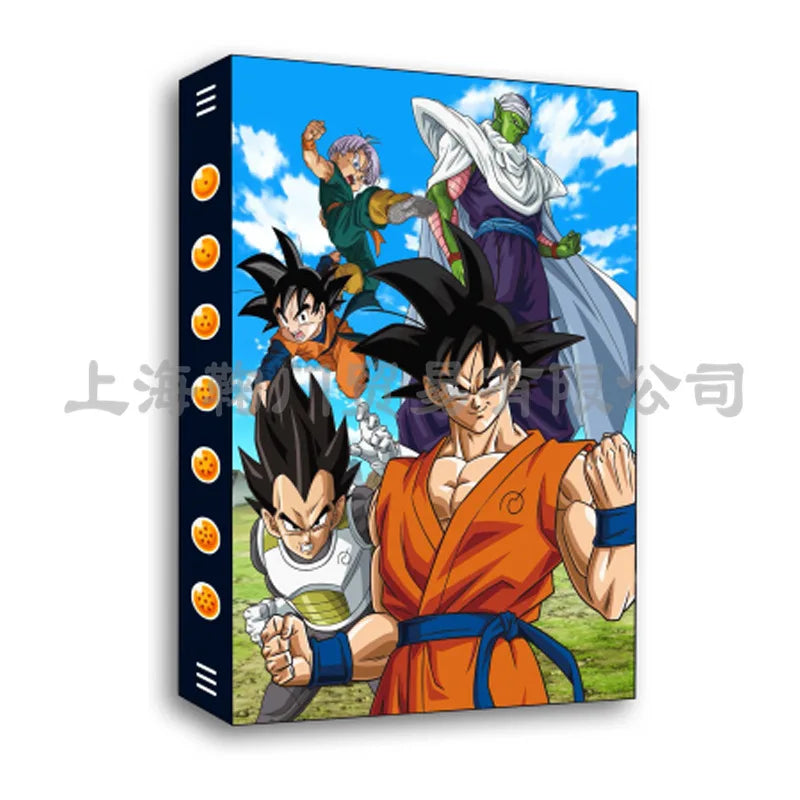 Cartoon Anime Dragon Ball Card Storage Set - Features Son Goku & Vegeta IV - Suitable for PTCG, TCG, OCG, MTG Table Games - Includes Card Book & Protective Bag