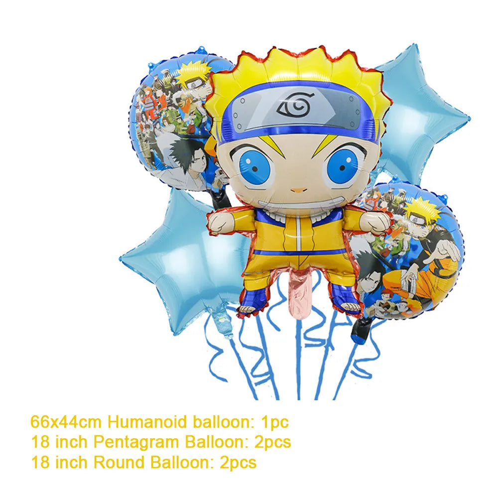 Naruto-Themed Birthday Party Kit - Custom Disposable Tableware, Banner & Studio Props - Perfect for Anime-Themed Celebrations & Baby Showers