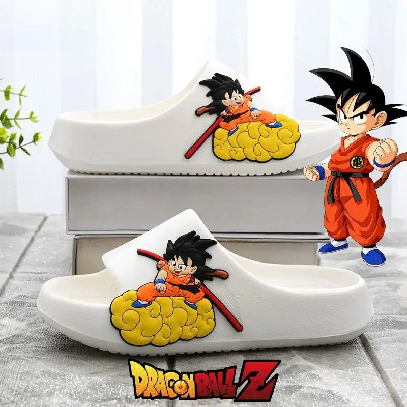 Dragon Ball Goku Kids' Sandals - Cool Creative Personalized Anime Cartoon Pattern - Lightweight, Soft Soled, Anti-Slip Indoor Footwear