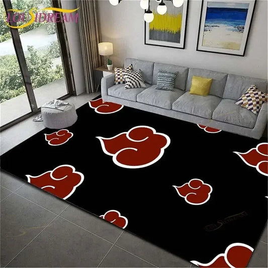 Naruto Ninja Theme Area Rug - Soft, Comfortable Carpet for Living Room and Bedroom - Large Furry Floor Mat for Home Decor