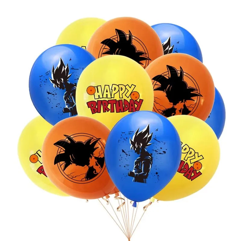 Goku Dragon Ball Theme Party Supplies - Monkey King Birthday Decorations Set - Includes Tableware, Tablecloth, Plates, Balloons & Baby Shower Toy Gifts