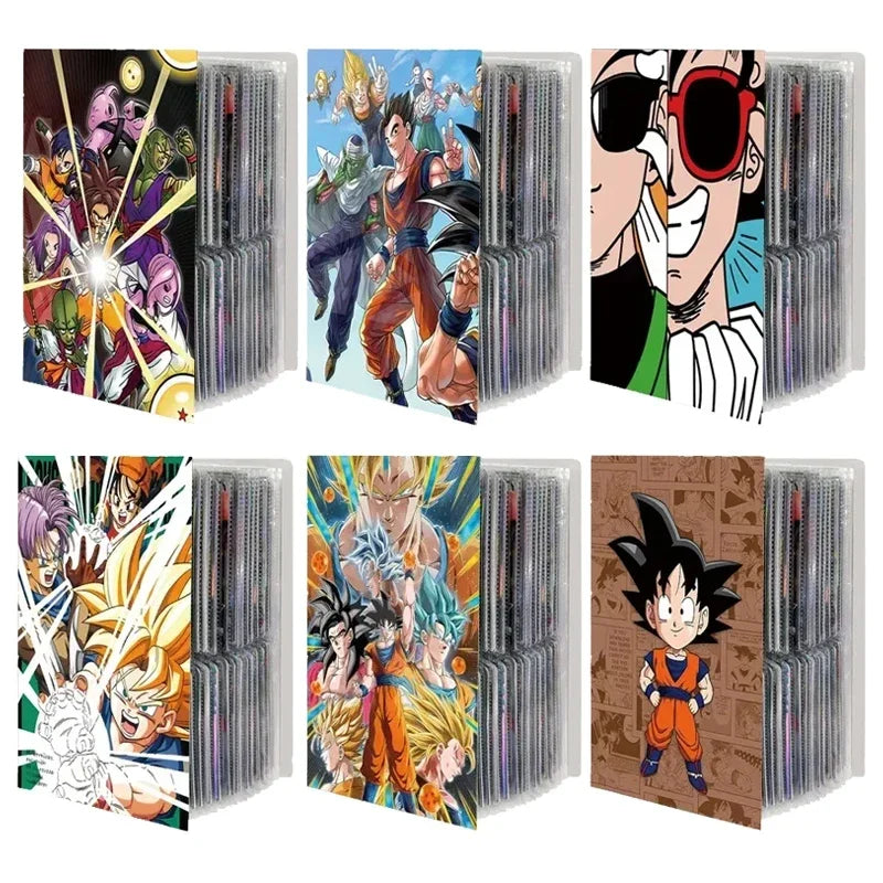 Cartoon Anime Dragon Ball Card Storage Set - Features Son Goku & Vegeta IV - Suitable for PTCG, TCG, OCG, MTG Table Games - Includes Card Book & Protective Bag