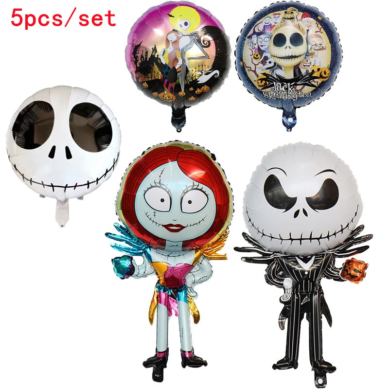 The Nightmare Before Christmas Party Supplies - Jack Skellington Theme Birthday Decorations - Includes Balloons, Banner, Tableware & Halloween Toys