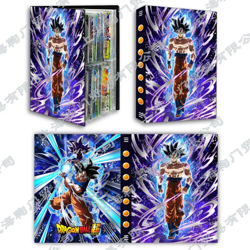 Cartoon Anime Dragon Ball Card Storage Set - Features Son Goku & Vegeta IV - Suitable for PTCG, TCG, OCG, MTG Table Games - Includes Card Book & Protective Bag