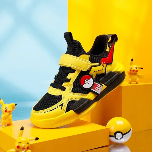 Pokemon Pikachu Kids Casual Sneakers - Cartoon Sports Shoes for Boys & Girls - Breathable, Lightweight Running Shoes