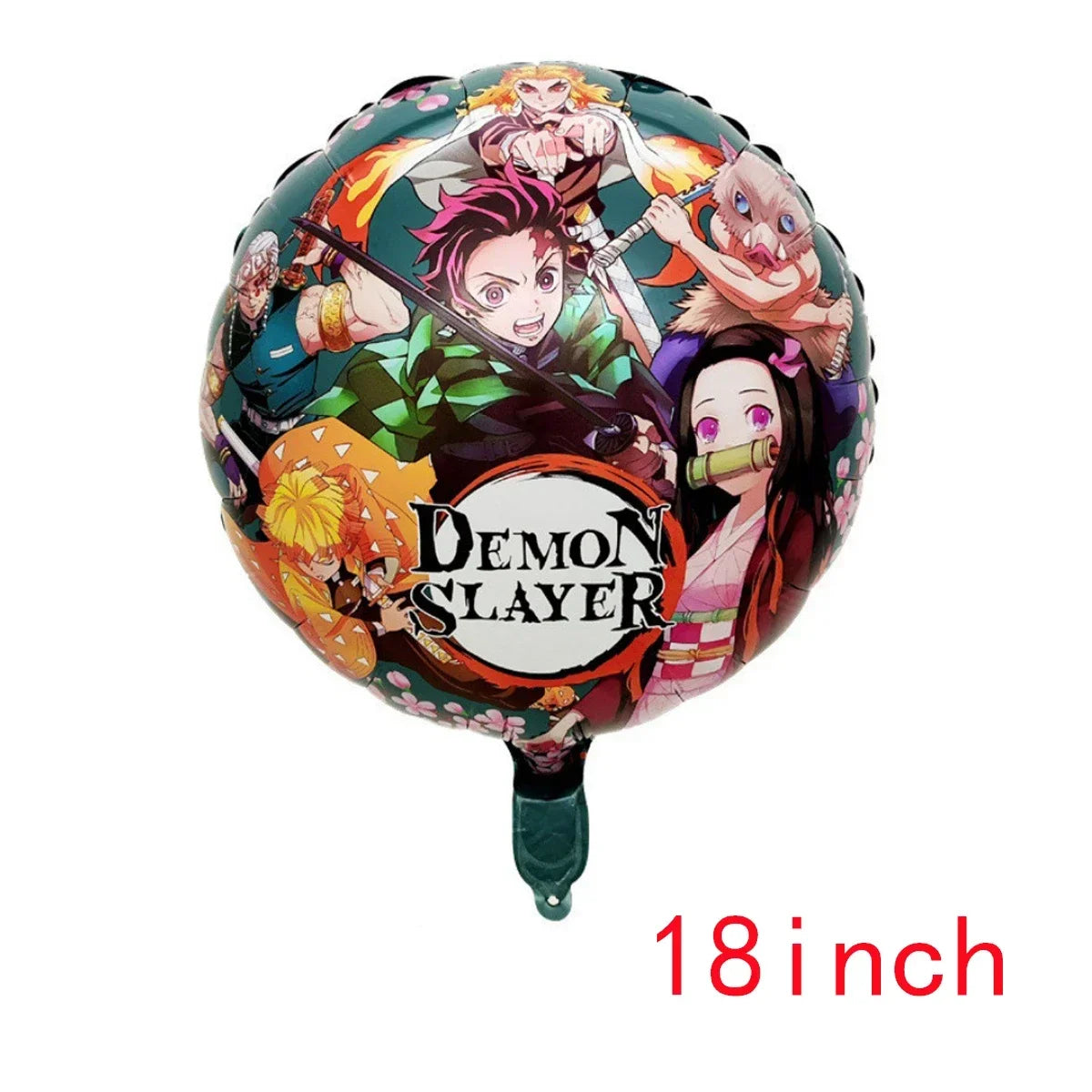 Demon Slayer Kimetsu No Yaiba Birthday Party Kit - Complete Tableware Supplies, Latex Balloons, Background Banner, Cake Topper & Toys