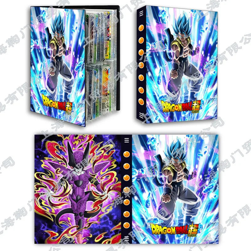 Cartoon Anime Dragon Ball Card Storage Set - Features Son Goku & Vegeta IV - Suitable for PTCG, TCG, OCG, MTG Table Games - Includes Card Book & Protective Bag