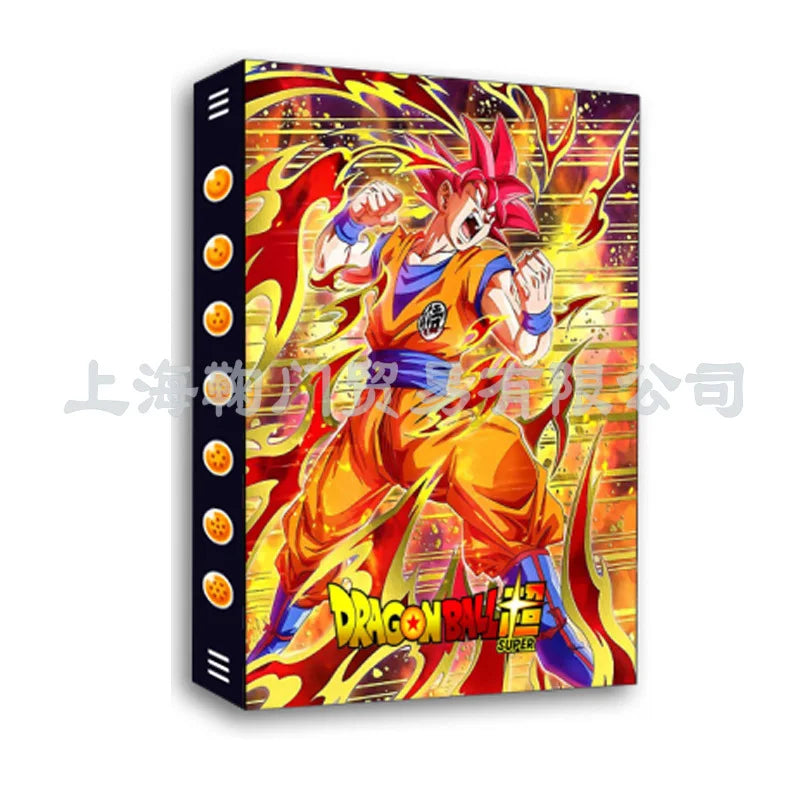 Cartoon Anime Dragon Ball Card Storage Set - Features Son Goku & Vegeta IV - Suitable for PTCG, TCG, OCG, MTG Table Games - Includes Card Book & Protective Bag