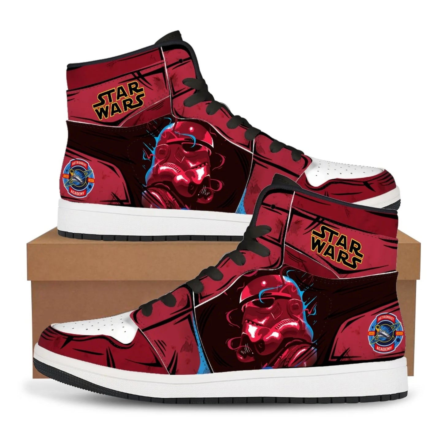 Star Wars High-Top Sneakers - New Casual & Basketball Shoes for Men - Comfortable Flat Shoes with Cartoon Printing - Ideal Birthday Gift