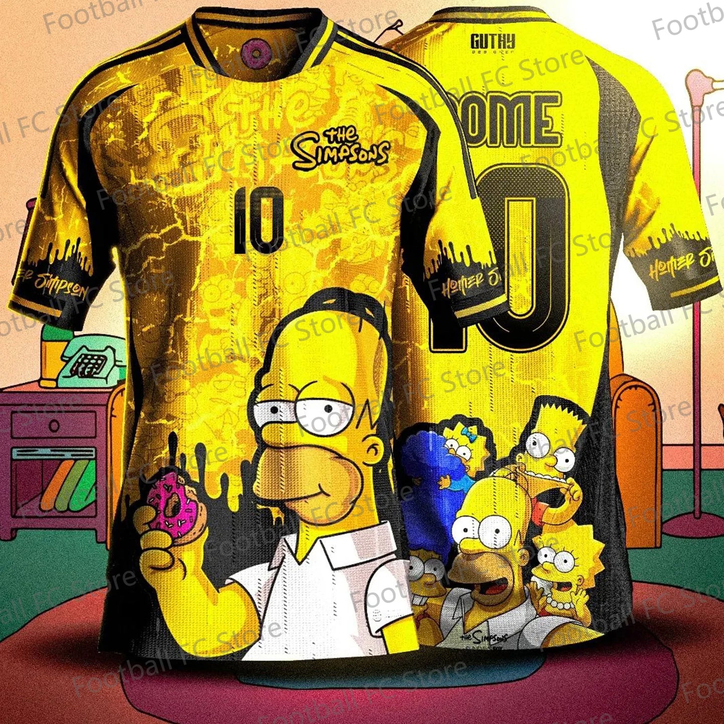 2024 New Arrival The Simpsons Football Jersey - Summer Special Design Soccer Tops for Adults & Kids