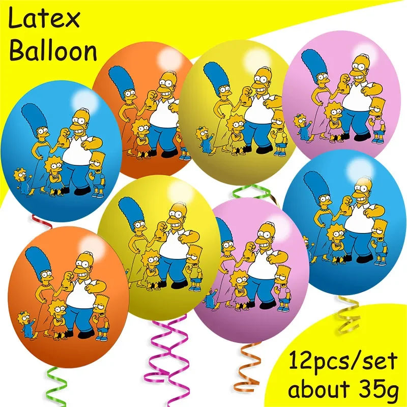 Disney The Simpsons Party Supplies Set - Kids' Birthday & Baby Shower Decorations - Includes Cups, Plates, Napkins - Perfect for Boys & Girls