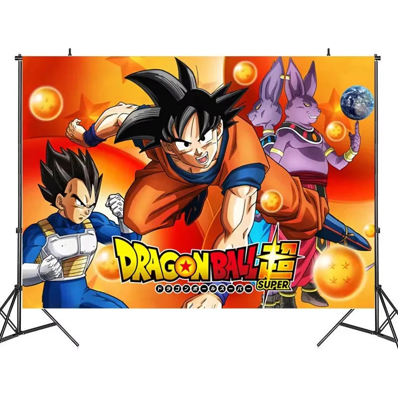 Goku Dragon Ball Theme Party Supplies - Monkey King Birthday Decorations Set - Includes Tableware, Tablecloth, Plates, Balloons & Baby Shower Toy Gifts