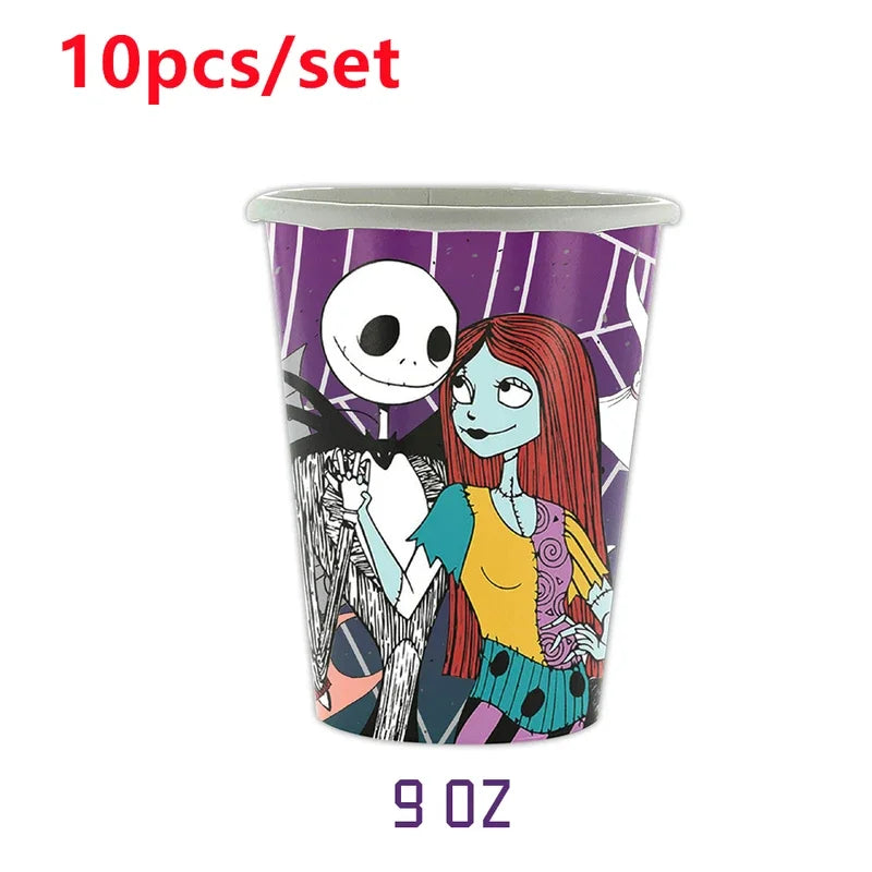 The Nightmare Before Christmas Party Supplies - Jack Skellington Theme Birthday Decorations - Includes Balloons, Banner, Tableware & Halloween Toys