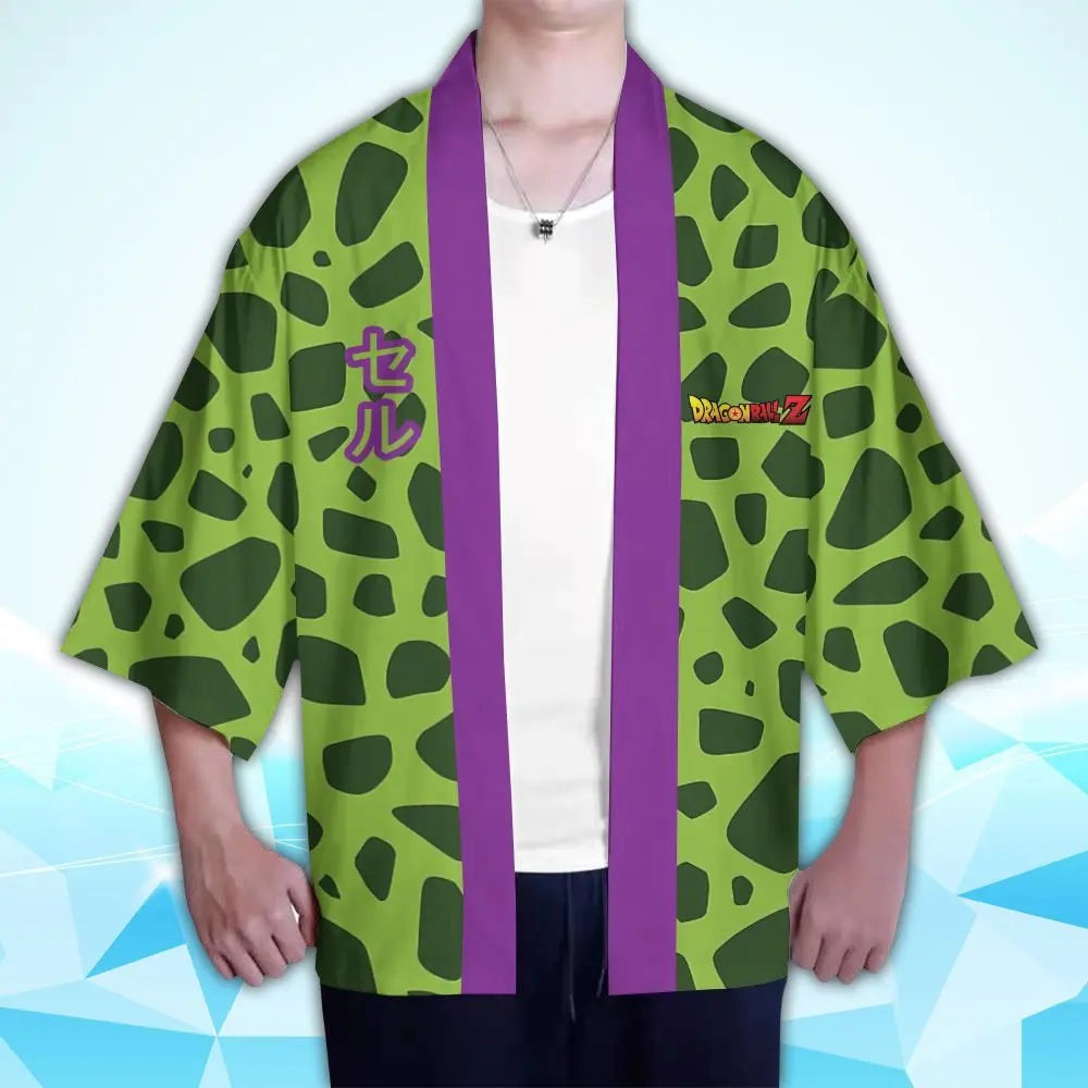 Dragon Ball Son Goku Cosplay Kimono - Casual Cape for Adults & Kids - Kakarotto Print Thin Robe - Perfect Anime Clothing Gift