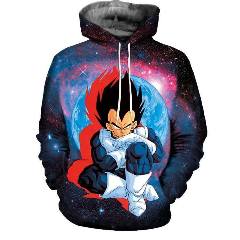 Autumn New Dragon Ball Goku 3D Printed Sweater - Loose, Comfortable Hooded Pullover - Available in Large Sizes