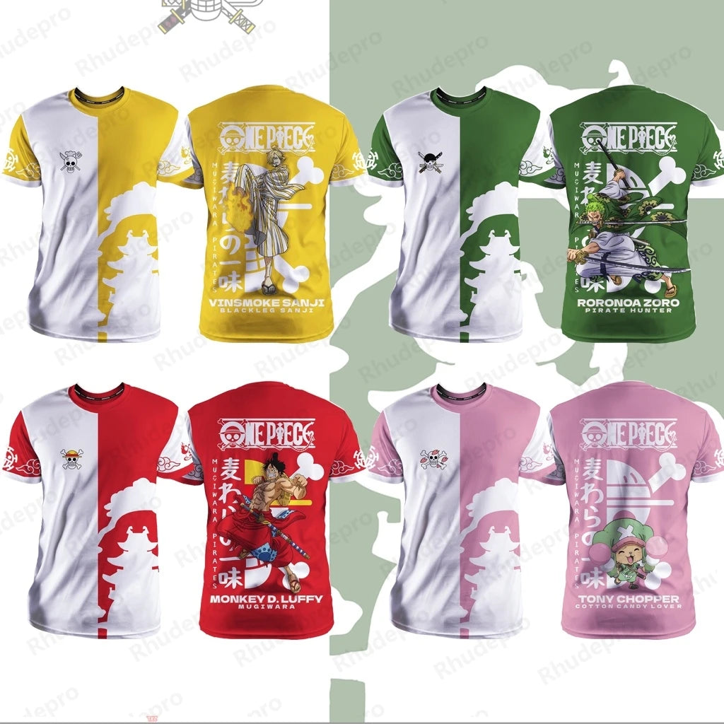 One Piece 2024 New Men's 3D T-Shirt - Summer Street Leisure Sports Top