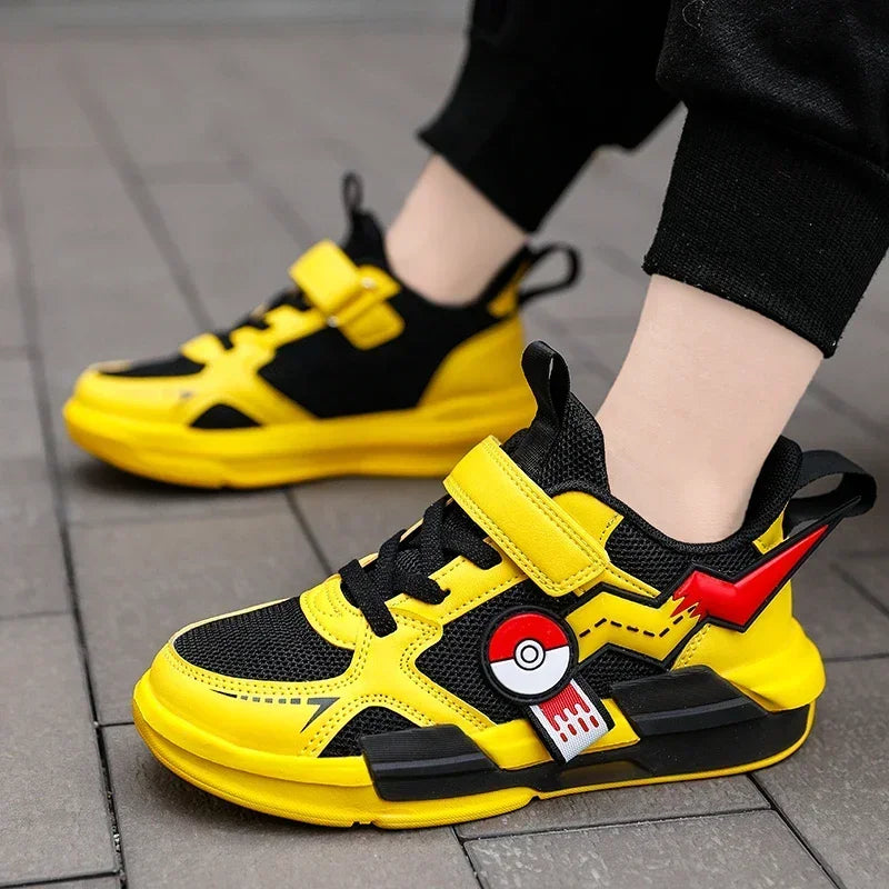 Pokemon Pikachu Kids Casual Sneakers - Cartoon Sports Shoes for Boys & Girls - Breathable, Lightweight Running Shoes