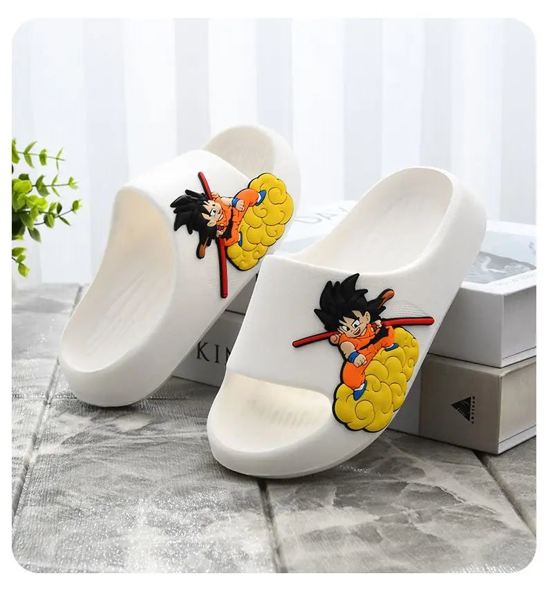 Dragon Ball Goku Kids' Sandals - Cool Creative Personalized Anime Cartoon Pattern - Lightweight, Soft Soled, Anti-Slip Indoor Footwear