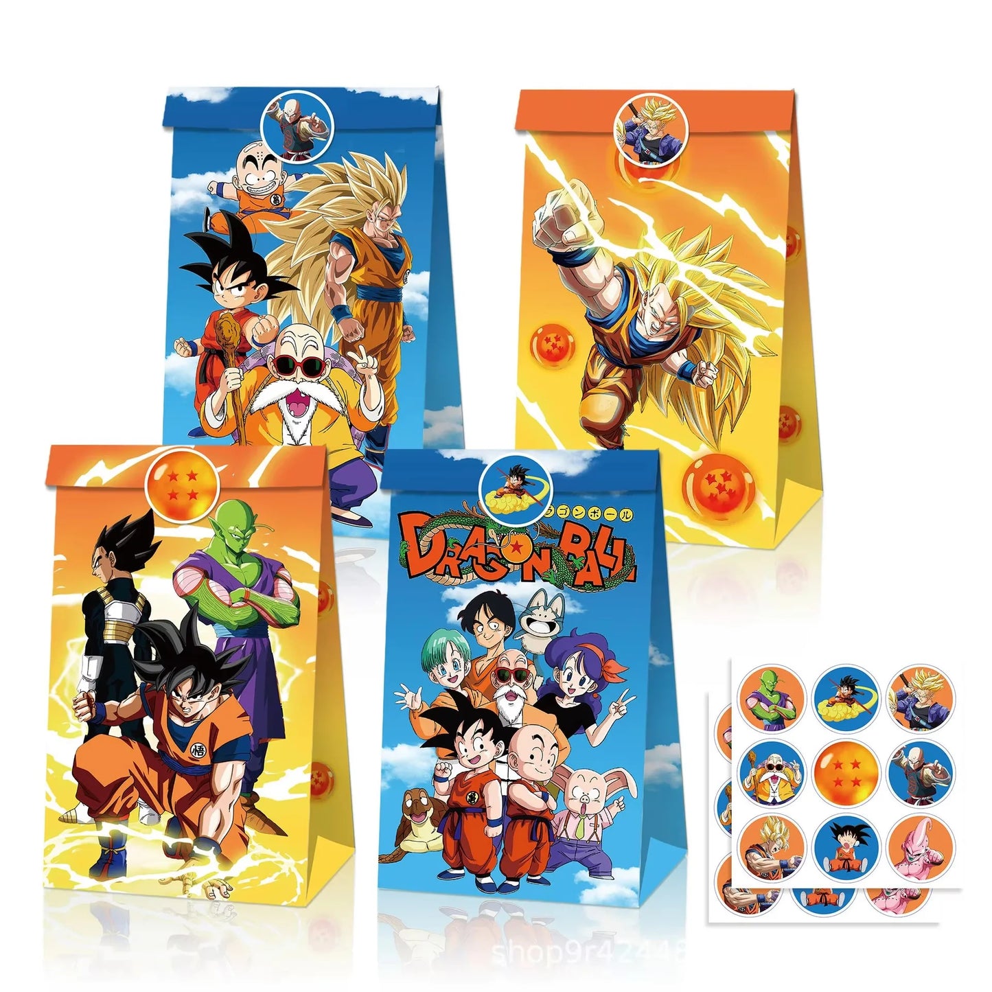 Goku Dragon Ball Theme Party Supplies - Monkey King Birthday Decorations Set - Includes Tableware, Tablecloth, Plates, Balloons & Baby Shower Toy Gifts