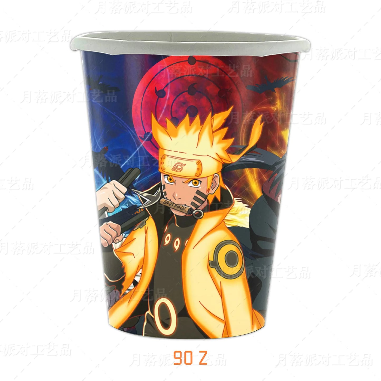 Naruto Series Anime Party Supplies - Children's Birthday Paper Tableware Set - Includes Plates, Cups, Napkins - Ideal for Baby Shower & Birthday Decorations