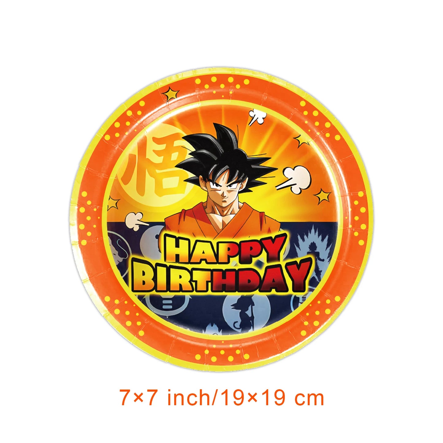 Goku Dragon Ball Theme Party Supplies - Monkey King Birthday Decorations Set - Includes Tableware, Tablecloth, Plates, Balloons & Baby Shower Toy Gifts