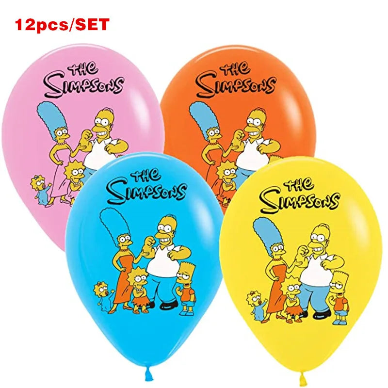 The Simpsons Party Supplies Set for Kids - Birthday Decorations with Disposable Tableware, Tablecloth, Cups, Plates