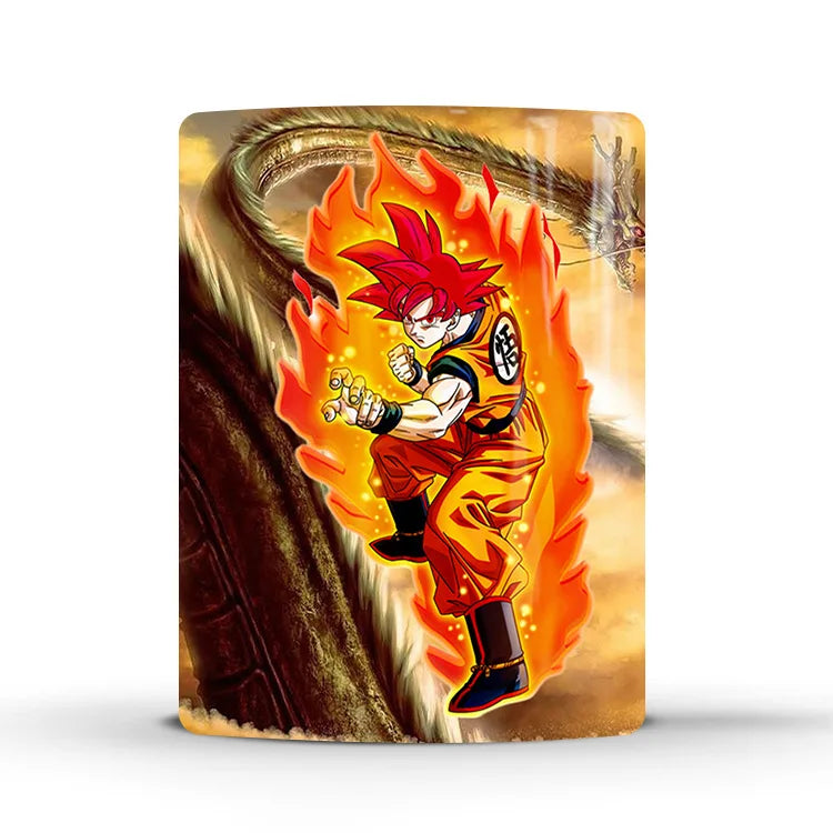 Dragon Ball Z Super GT Heat-Sensitive Color Changing Mug - Goku Cartoon Ceramic Coffee Cup - Creative Birthday Gift for Anime Fans